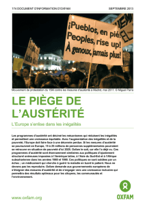 Le piège de l`austérité - L`Europe s`enlise dans les inégalités