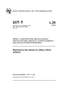 UIT-T Rec. L.25 (10/96) Maintenance des réseaux en câbles à
