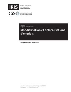 Mondialisation et d&eacute;localisations d`emplois