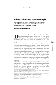 Islam, Histoire, Monadologie.