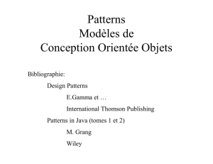 Patterns Modèles de Conception Orientée Objets