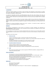 OFFRE EMPLOI Marketing Manager (H/F) - CDI