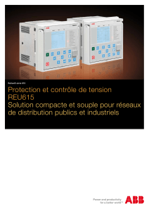 Protection et contrôle de tension REU615 Solution compacte et