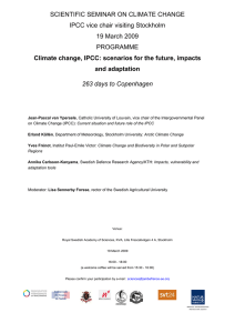 Climate change, IPCC