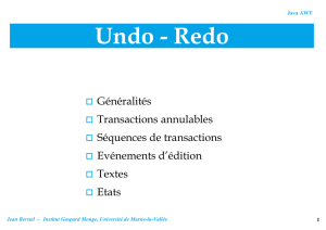 Undo - Redo - Institut d`électronique et d`informatique Gaspard