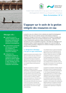 S`appuyer sur le socle de la gestion intégrée des ressources en eau