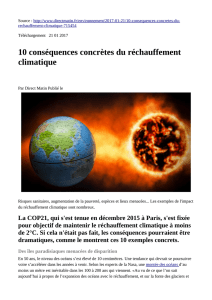 10 conséquences concrètes du réchauffement climatique