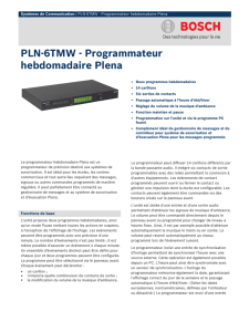 PLN-6TMW - Programmateur hebdomadaire Plena