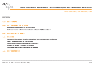 AFAS Infos n° 2008-5 - Association française pour l`avancement des