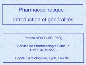 Éléments de pharmacocinétique