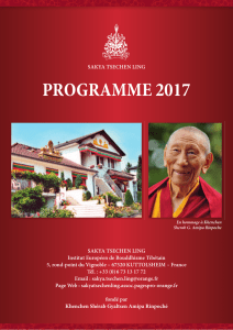 Lettre Circulaire 2017 - Sakya Tsechen Ling Institute