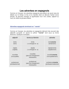 Les adverbes en espagnols