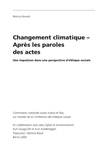 Changement climatique – Après les paroles des actes