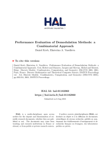 Performance Evaluation of Demodulation Methods: a Combinatorial