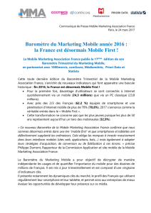 Baromètre Mobile Marketing Association France mars 2017 News