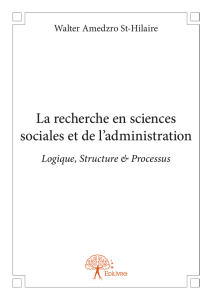 La recherche en sciences sociales et de l`administration