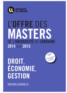 l`offre des - Université de Lorraine