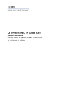 Le climat change, en Suisse aussi - OcCC