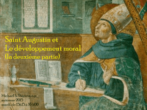 Saint Augustin et Le développement moral
