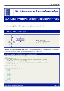 Cours Python - Structures itératives