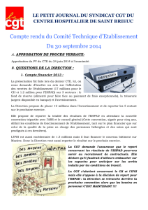 LE PETIT JOURNAL DU SYNDICAT CGT DU 30 septembre 2014