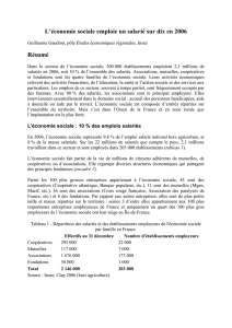 L`économie sociale emploie un salarié sur dix en 2006