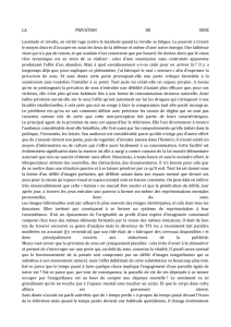 LA PRIVATION DE SENS Lassitude et révolte, en vérité rage contre