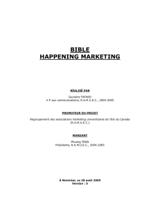 DESCRIPTION DU happening marketing