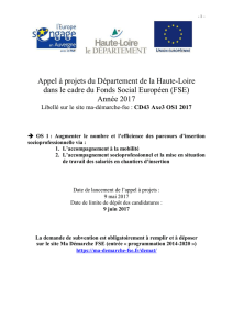 1 – Appel à projets du Département de la Haute