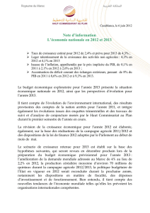 Note d`information sur l`&eacute;conomie nationale en 2012 et 2013