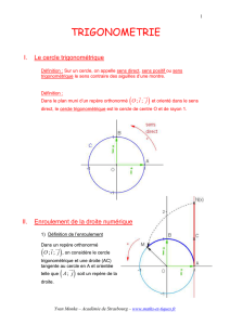 Trigonométrie - maths et tiques