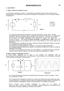 Exercice 1: étude expérimentale de dipôles électriques