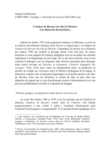 1 Jacques Guilhaumou CNRS/UMR « Triangle », Université de Lyon