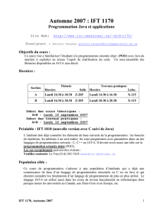 IFT 1170 - Département d`informatique et de recherche opérationnelle