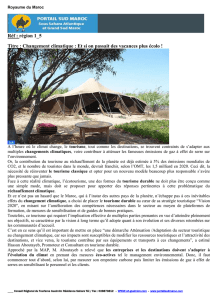 Royaume du Maroc Réf : région 1_5 Titre : Changement climatique
