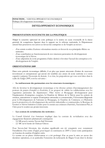 Développement économique - Conseil Général de la Nièvre