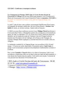 1213-2013 : Conférence et musiques occitanes Les Compagnons