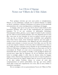 Notes sur Villiers de L`Isle-Adam - Luc
