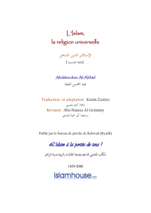 L`Islam : la religion universelle