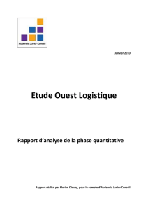 Janvier 2010 Etude Ouest Logistique Rapport d`analyse de la phase