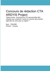 Concours de redaction CTA ARDYIS project