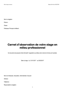 CARNET D OBSERVATION 2016