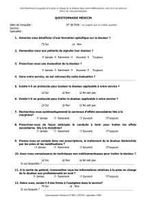Questionnaire Médecin