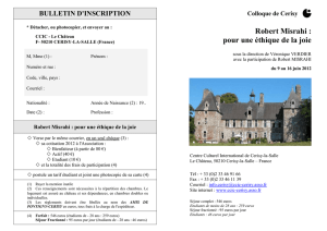 bulletin d`inscription - Centre Atlantique de Philosophie