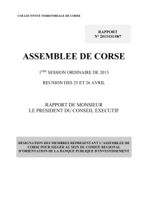 Désignation des membres représentant l`Assemblée de Corse pour