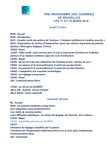 Pré programme Bruxelles GEORRIC 2015