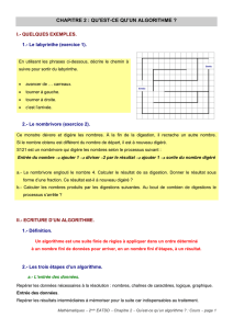 QU`EST-CE QU`UN ALGORITHME