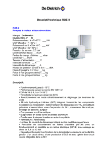 Descriptif technique ROE-II ROE-II Pompes à chaleur air/eau