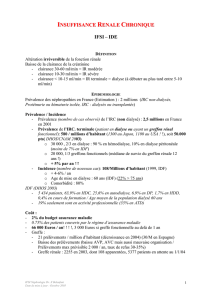 INSUFFISANCE RENALE CHRONIQUE