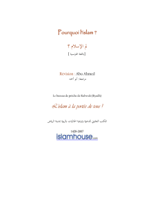 Pourquoi l`islam ?